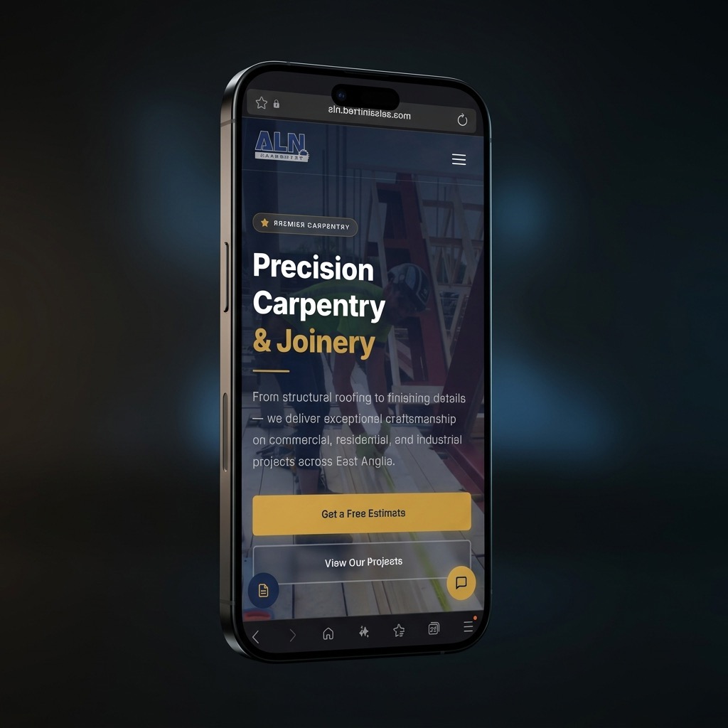 ALN Carpentry website hero