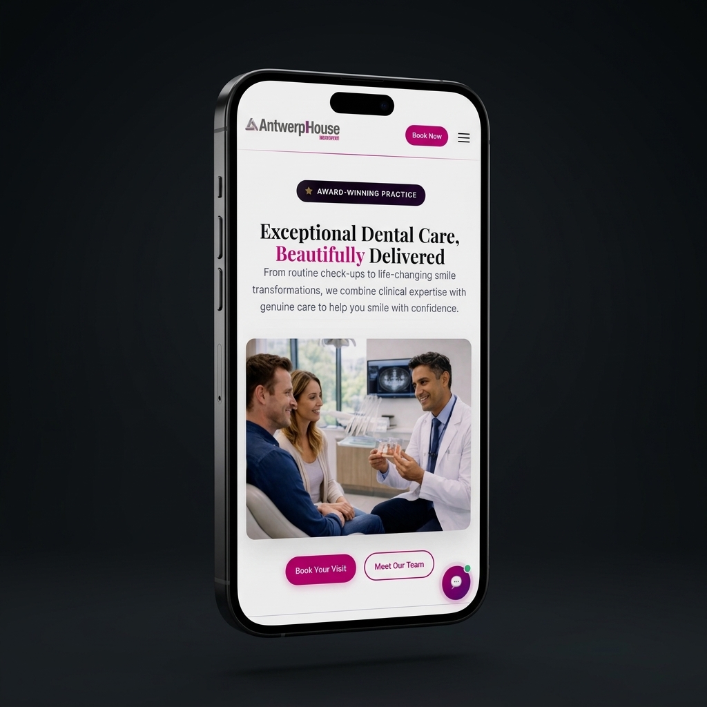 Antwerp House Dentistry website overview