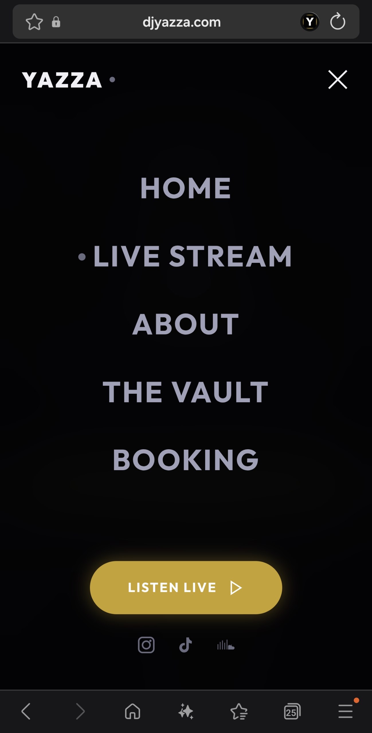 DJ Yazza mobile inner interface