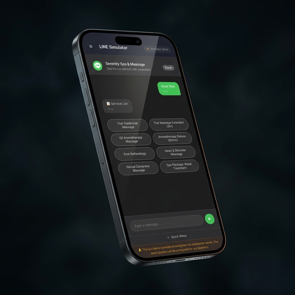 LINE Automation mobile view