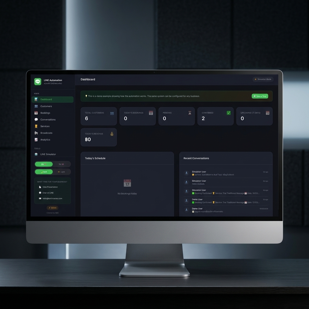 LINE Automation — CRM dashboard