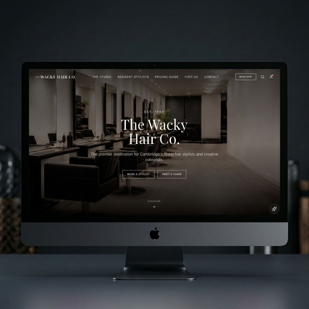 The Wacky Hair Co. website homepage
